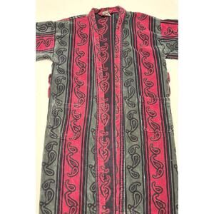 Vintage Knightsbridge Paisley Terry Bath Robe Mens One Size Missing Belt RARE